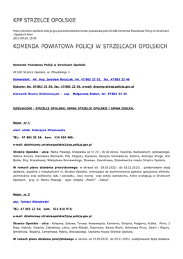 Komenda Powiatowa Policji W Strzelcach Opolskich