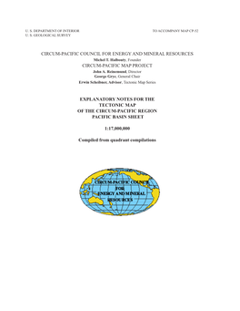 USGS Circum-Pacific Map CP-52, Pamphlet