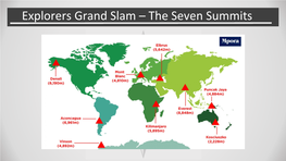 Explorers Grand Slam – the Seven Summits Explorers Grand Slam – Seven Summits