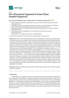 On a Dynamical Approach to Some Prime Number Sequences