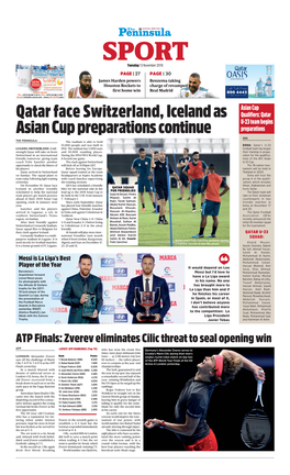 Qatar Face Switzerland, Iceland As Asian Cup Preparations Continue