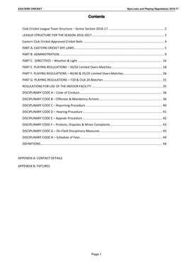 Playing Regulations 2016-17