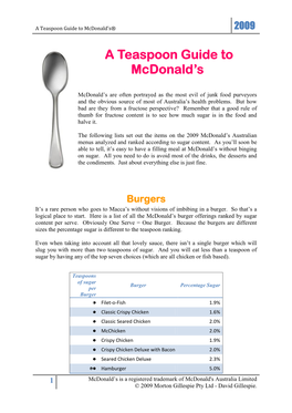 A Teaspoon Guide to Mcdonald's®