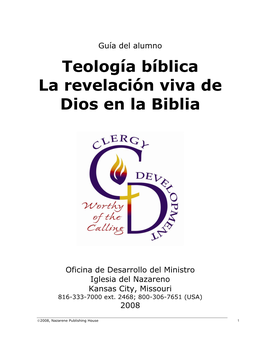 Teología Bíblica La Revelación Viva De Dios En La Biblia