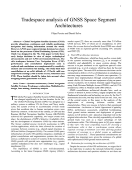 Tradespace Analysis of GNSS Space Segment Architectures