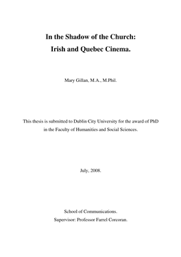 Irish and Quebec Cinema