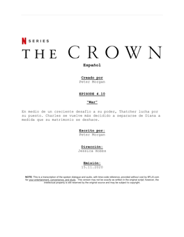 The Crown | Spanish Dialogue Transcript | S4:E10