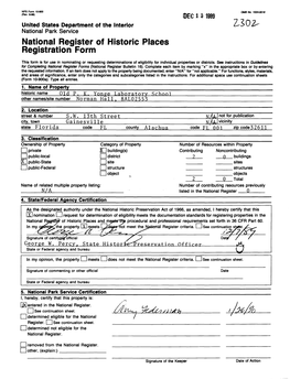 National Register of Historic Places Continuation Sheet