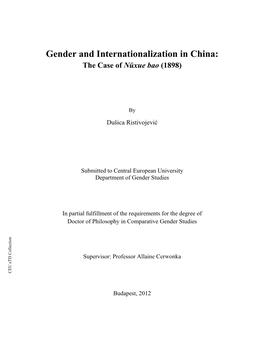 Gender and Internationalization in China