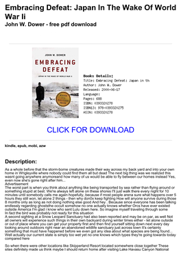 Embracing Defeat: Japan in the Wake of World War Ii John W