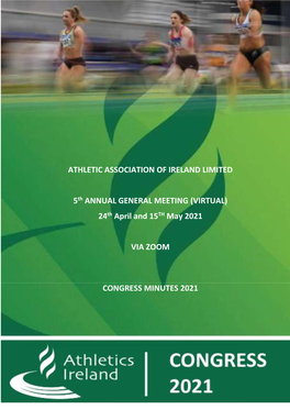 ATHLETIC ASSOCIATION of IRELAND LIMITED 5Th ANNUAL