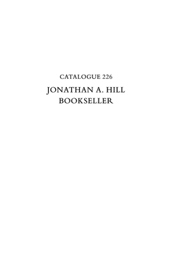 Jonathan A. Hill, Bookseller