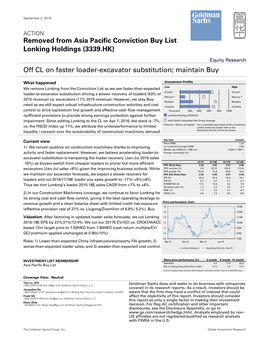 Off CL on Faster Loader-Excavator Substitution; Maintain Buy