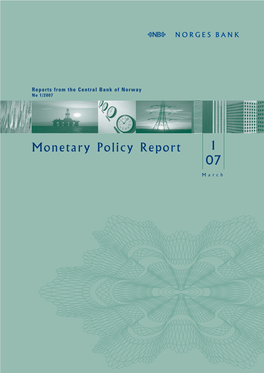 Monetary Policy Report 1/2007 (Pdf)