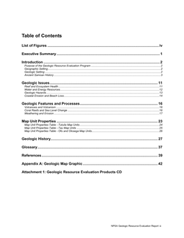 Table of Contents