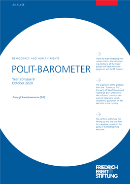 POLIT-BAROMETER Paigns on Anti-GERB Rhetoric