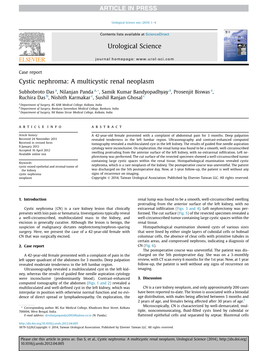 Cystic Nephroma: a Multicystic Renal Neoplasm