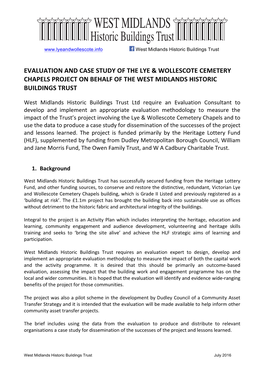 Evaluation and Case Study of the Lye & Wollescote