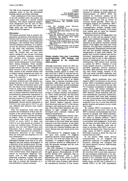 Radiological Findings Could Lead to an Early 1IU Findings and Although Neurotropic Viruses Are Often Sus- Dom Been Reported