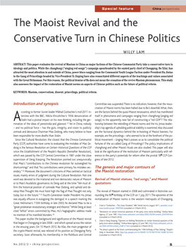 The Maoist Revival and the Conservative Turn in Chinese Politics