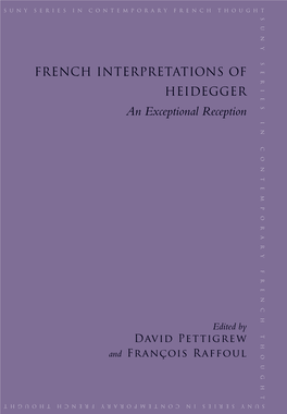 French Interpretations of Heidegger