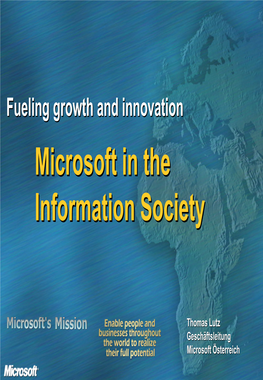 Microsoft Fueling the Information-Society