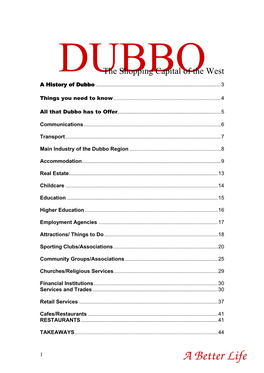 Dubbothe Shopping Capital of the West a History of Dubbo