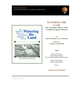 The Turbulent History of the Carlsbad Irrigation District