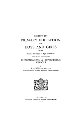 Primary Education Boys and Girls