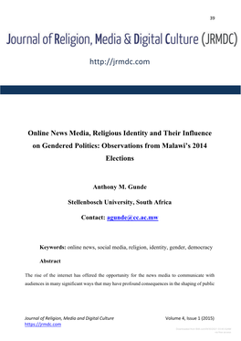 Downloaded from Brill.Com09/30/2021 03:45:02AM Via Free Access 40 Opinion and Transforming Lives in the Global Sphere