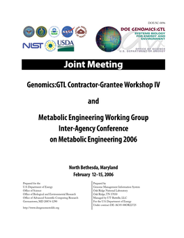 GTL PI Meeting 2006 Abstracts