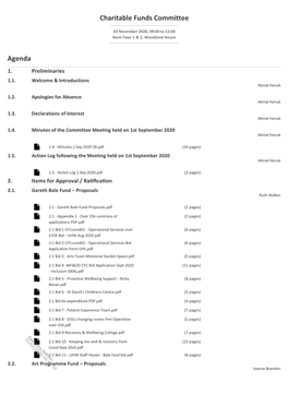 Charitable Funds Committee Agenda