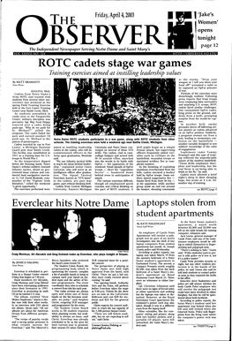 THE ROTC Cadets Stage War Games