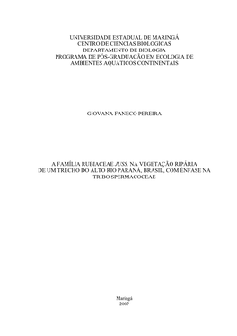 Dissertação Rubiaceae