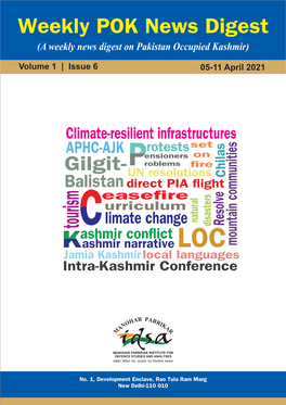 Weekly POK News Digest (A Weekly News Digest on Pakistan Occupied Kashmir)