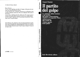 IL PARTITO DEL GOLPE Piano Dell'opera: VOLUME PRIMO