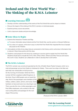 The Sinking of the R.M.S. Leinster 1918
