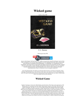Wicked Game EL Dezmin Bok PDF Epub Fb2 Boken