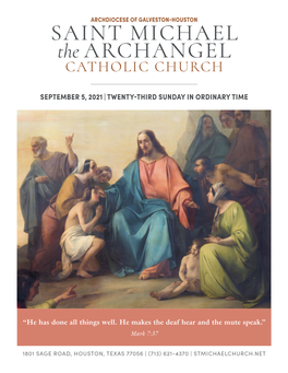 September 5, 2021 | Twenty-Third Sunday in Ordinary Time