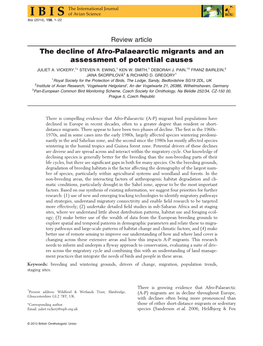 The Decline of Afro-Palaearctic Migrants and an Assessment of Potential Causes