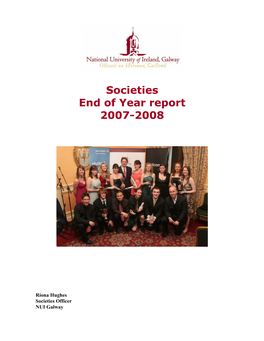 Societies End of Year Report 2007-2008