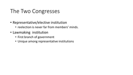 The Two Congresses