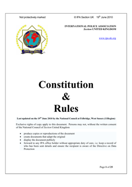 Constitution & Rules