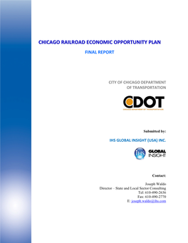Chicago Railroad Economic Opportunity Plan Final Report