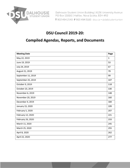 2019-20 Council Agendas, Reports, And