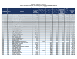 (ARP ESSER) Fund Subgrant Allocations