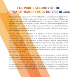 For Public Security in the Latvia-Lithuania Cross-Border Region