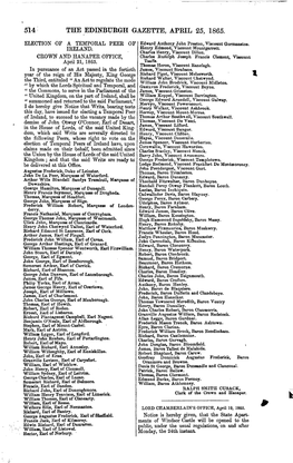 514 the Edinbuegh Gazette, April 25, 1865