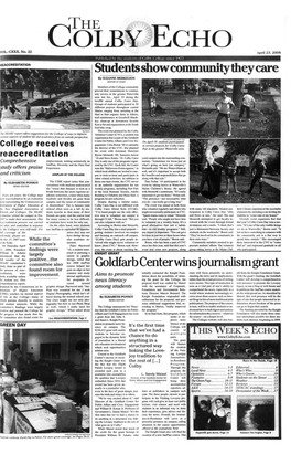 Students Show Community They Care Goldfarb Center Wins Journalism Grant