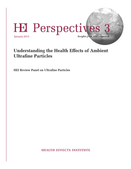 HEI Perspectives 3: Understanding the Health Effects of Ambient